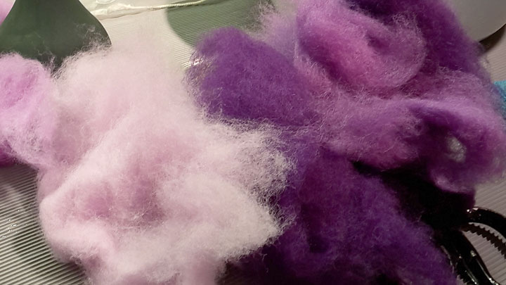 filzwolle violett rosa lila